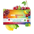 Bonk Breaker Energy Gummies packaging with fruits on a white background