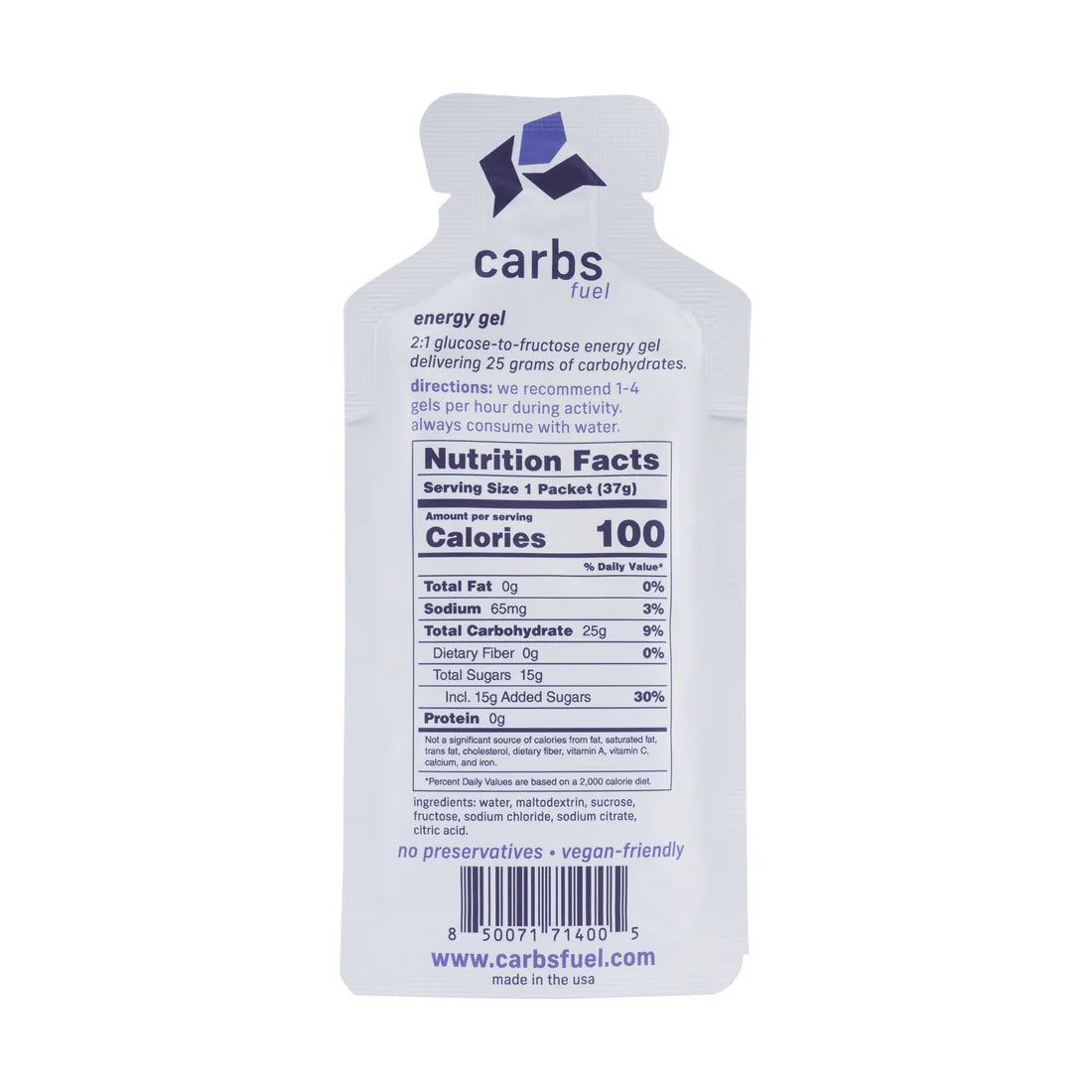 Carbs Fuel Original 25g Energy Gels (MINI)