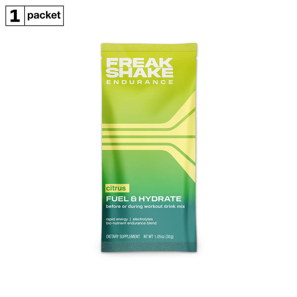 Freak Shake Endurance drink mix packet on a white background