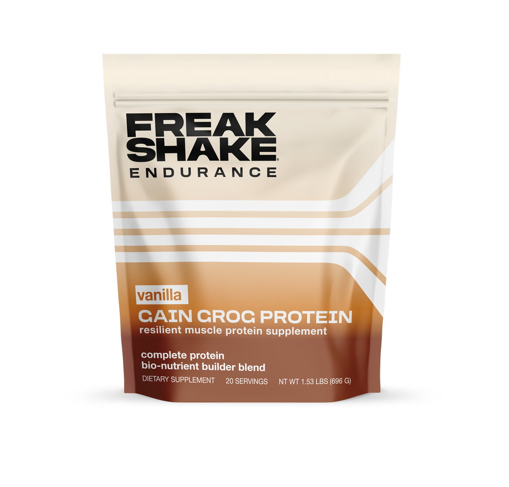 Freak Shake Endurance protein supplement package on a white background