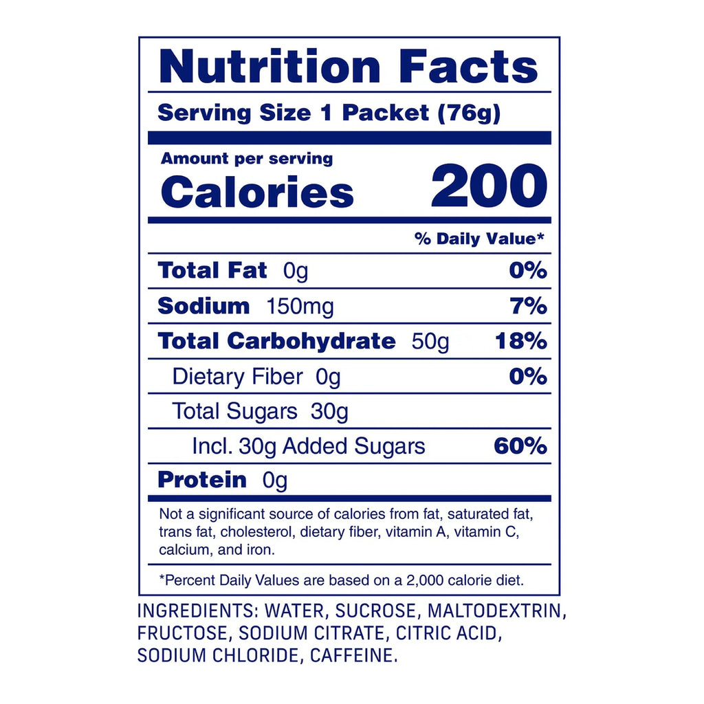 Carbs Fuel Caffeinated 50g Energy Gel