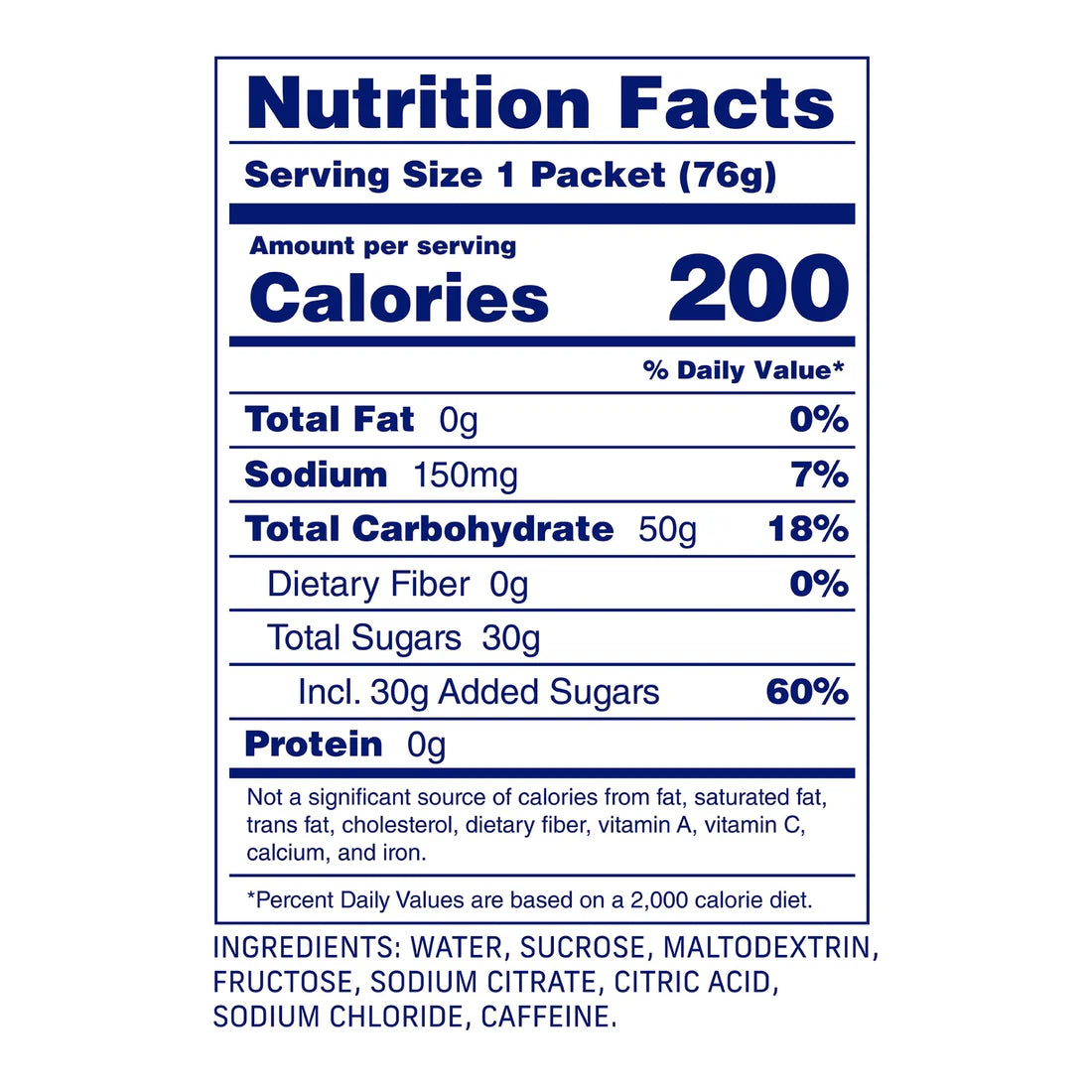 Carbs Fuel Caffeinated 50g Energy Gel