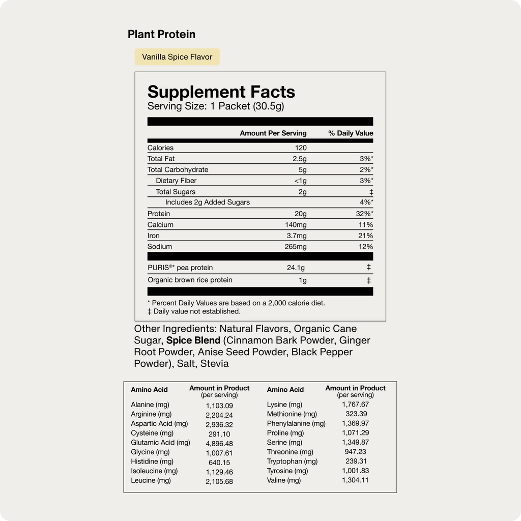 Momentous 100% Plant Protein Travel Packs - Vanilla Spice