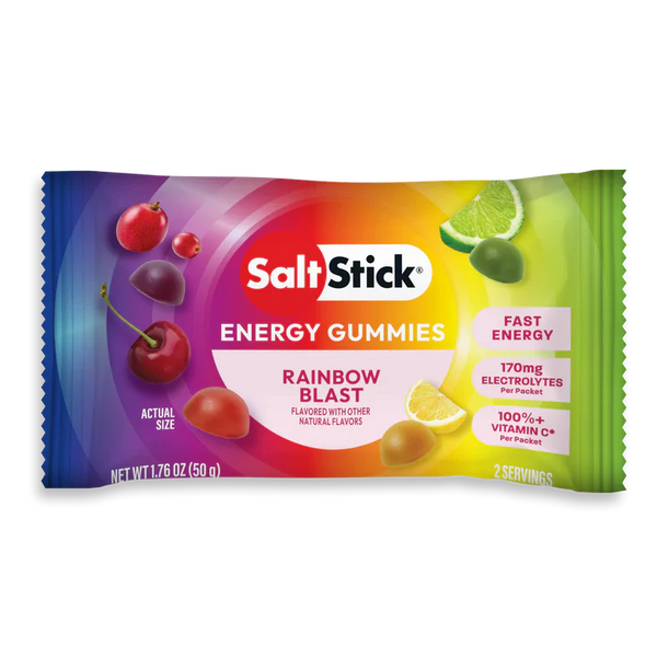 SaltStick Energy Gummies Rainbow Blast package on a white background