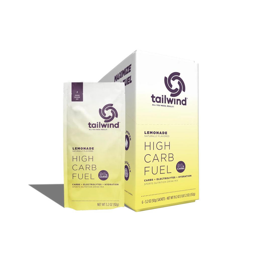 Two boxes of Tailwind High Carb Fuel on a white background