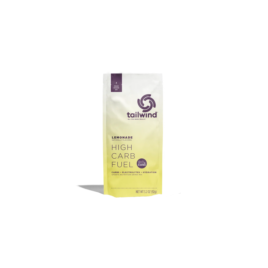Tailwind High Carb Fuel lemonade package on a white background