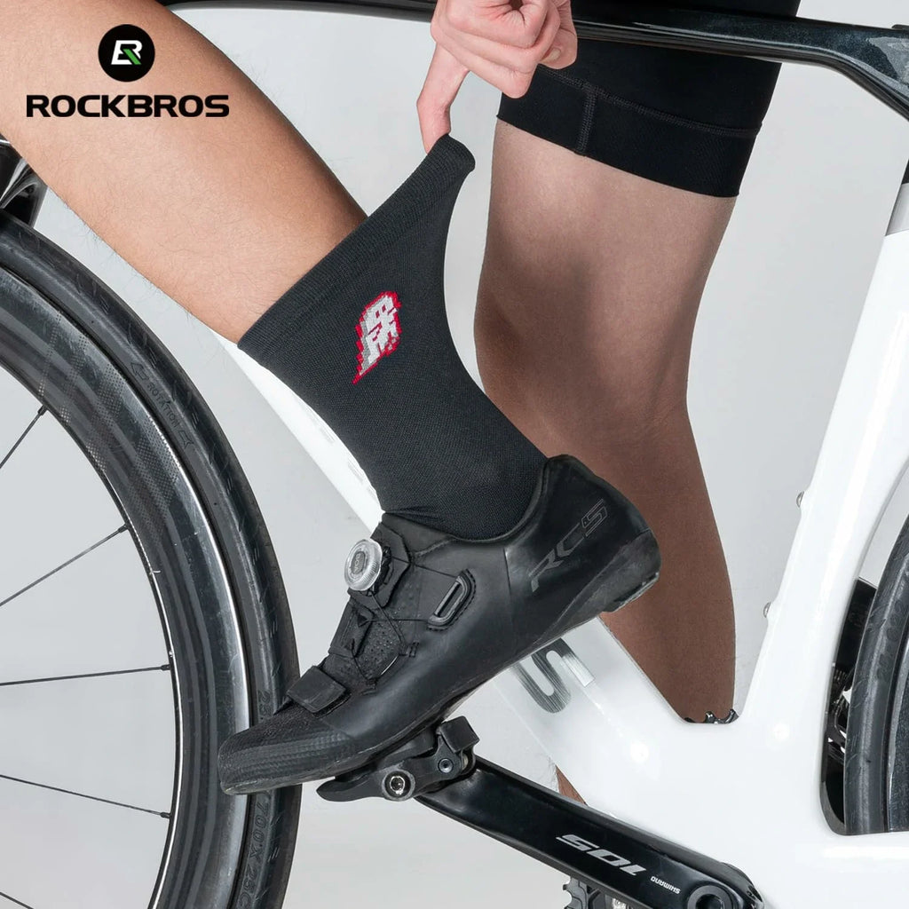 Aerodynamic Cycling Socks with Wear-resistant Hee Wicking Athletic Crew