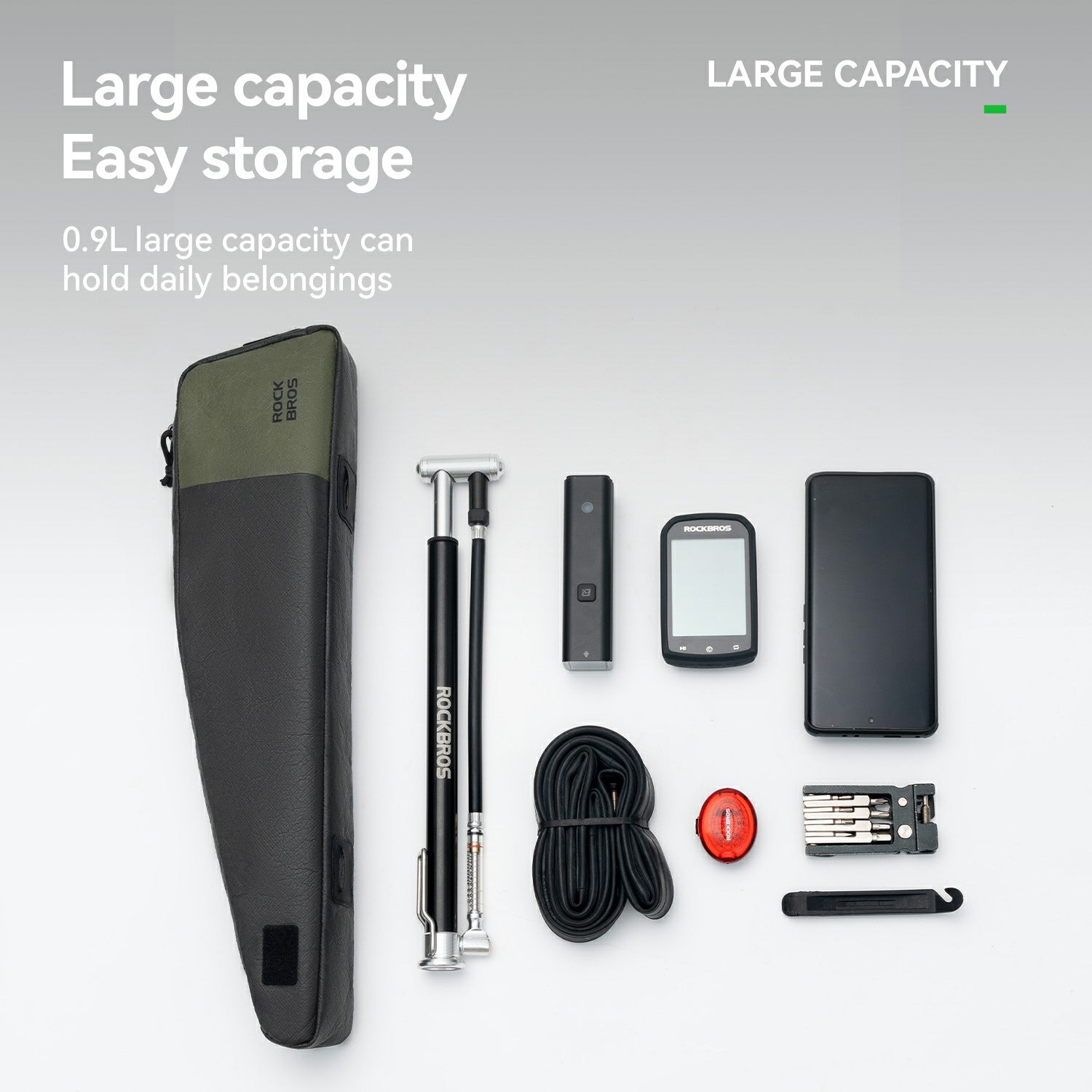 Eco-Friendly Bike Top Tube Bag 0.9L